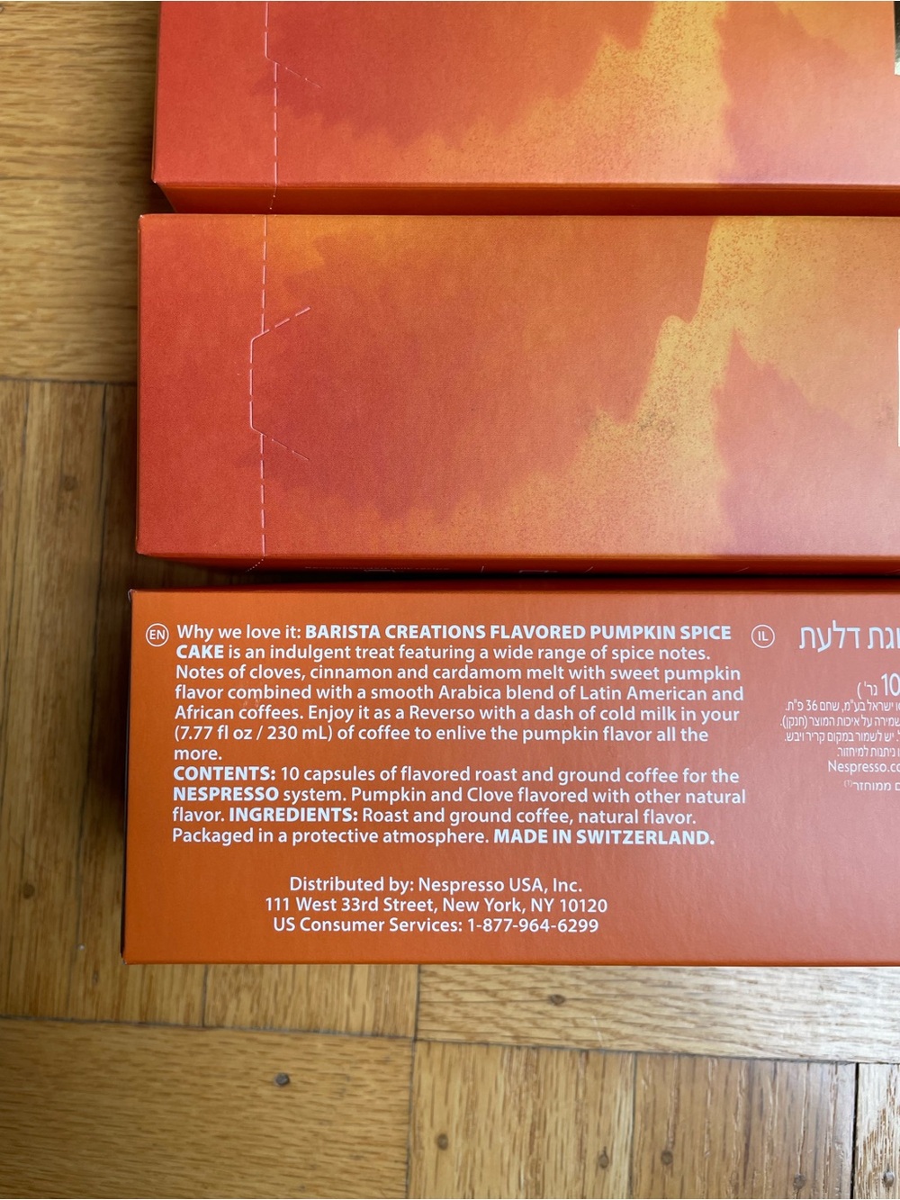 NIB Nespresso Vertuo Limited Pumpkin Spice Cake 2 Sleeves 20 Pods - Picture 2 of 2